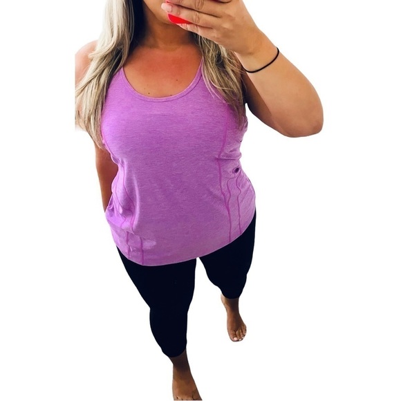 REEBOK NWOT Bright Purple Workout Racerback Tank Top - Picture 1 of 7